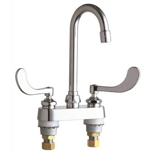 Chicago Faucets 895-E72-317ABCP HOT AND COLD SINK FAUCET, 0.5 GPM, CHROME, LEAD FREE