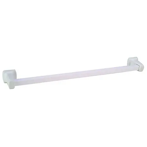 Proplus 42501 Ceramic Towel Bar Set, 24 in. Slip-On Clip White