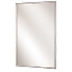 Bradley 781-024362 24 x 36 in. Channel Frame Mirror, Stainless Steel Clear