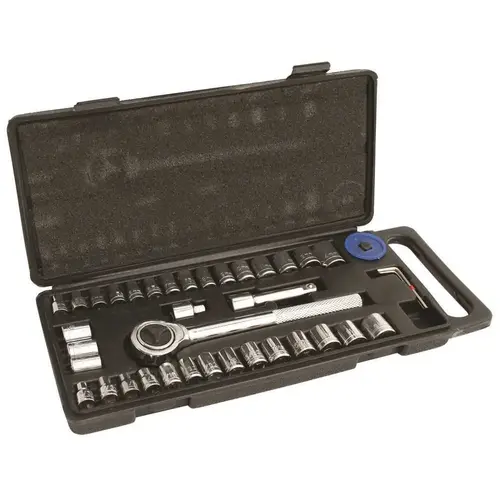 Grreat Neck Pso40h Ratchet & Socket Set w/ Handle 40-piece