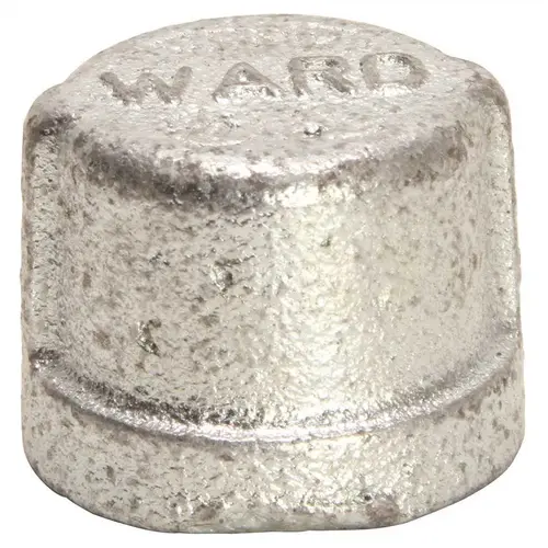 GALVANIZED MALLEABLE CAP 1/2 IN Silver