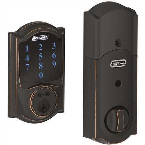 Schlage BE469NX CAM 716 KDC ELECTRONIC TOUCHSCREEN DEADBOLT, CAMELOT ...