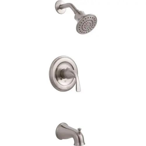 Sanibel Single-Handle 1-Spray Tub and Shower Faucet in Brushed Nickel