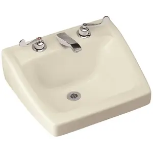 KOHLER Chesapeake Wall-Mount Vitreous China Bathroom Sink in White with Overflow Drain KOHLER Chesapeake Wall-Mount Vitreous China Bathroom Sink in White with Overflow Drain