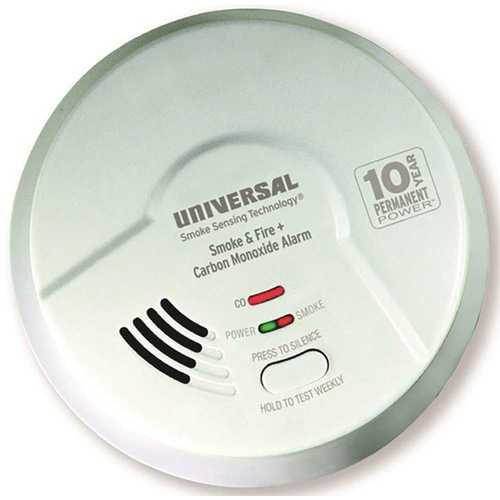 Universal Security Instruments Inc MIC3510SB 3-IN-1 TAMPER PROOF SMOKE, FIRE, AND CARBON MONOXIDE SMART ALARM WITH 10 YEAR SEALED BATTERY, BATTERY OPERATED