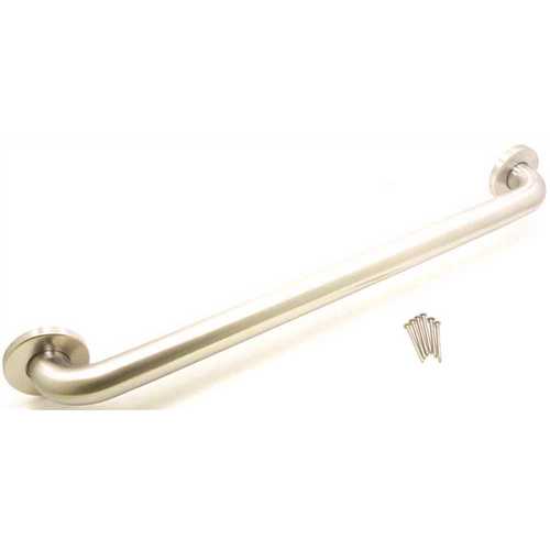 Premium Series 36 in. x 1.5 in. Grab Bar in Satin Stainless Steel (39 in. Overall Length)