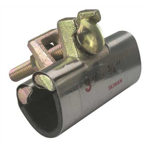 REPAIR CLAMP, 1 BOLT, 3/4 IN. X 3 IN., STAINLESS STEEL