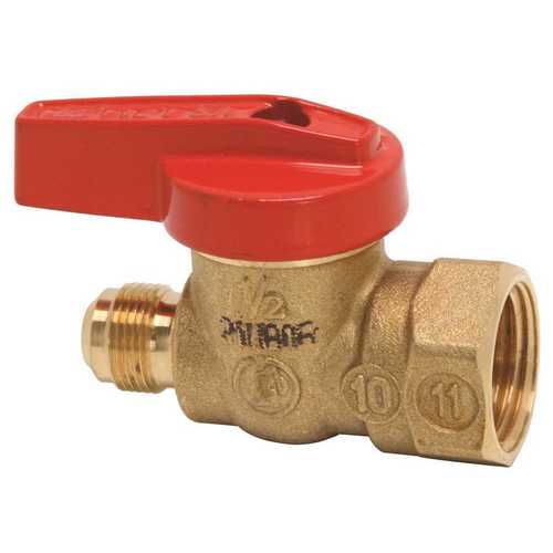 PROLINE 117-592 9/16 In. x 1/2 In. x 9/16-24 Fine Flare Forged Brass Gas Valve