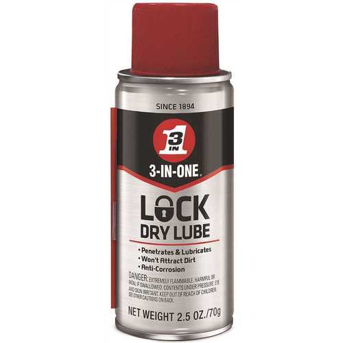 3-IN-ONE 120074 2.5 oz. Lock Dry Lubricant Oil