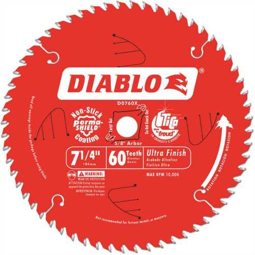 Diablo D0760R DIABLO 7-1/4 in. x 60-Tooth Fine Saw Blade