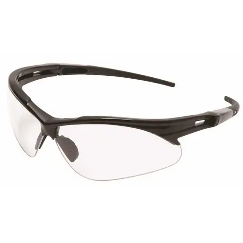 LegendForce K-01-A HARD COATED SAFETY GLASSES, BLACK FRAME, CLEAR LENS