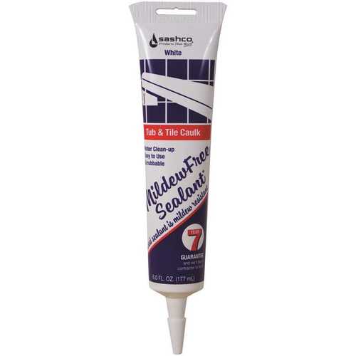 MILDEW FREE KITCHEN & BATH SEALANT CAULK, 6 OZ., WHITE