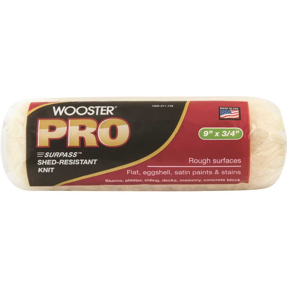 Wooster 0HR2460090 9 in. x 3/4 in. Pro Surpass Shed-Resistant Knit High-Density Fabric Roller Cover