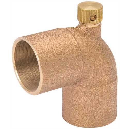 3/4 in. Copper C x C 90 Degree Elbow with Drain
