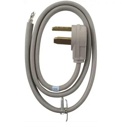 4 ft. 3-Wire 40 Amp Range Cord Gray