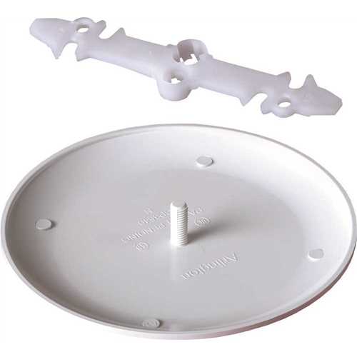 3-1/2 in. and 4 in. White Arlington Ceiling Cover Plate