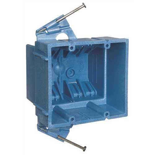 2-Gang 35 cu. in. Electrical Hard Shell Box Blue