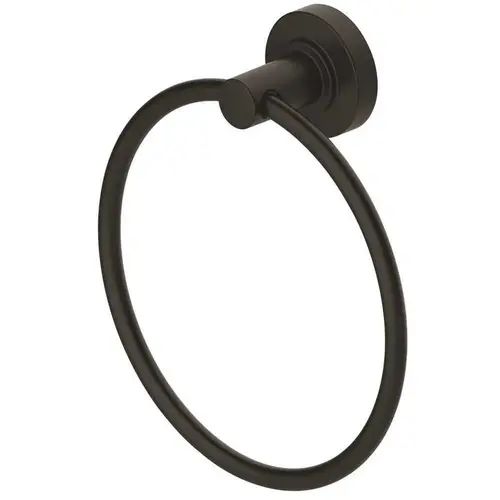 Essen Wall Mount Towel Ring in Matte Black