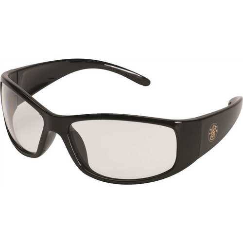 SMITH & WESSON ELITE SAFETY GLASSES, BLACK FRAME, CLEAR ANTI-FOG LENS