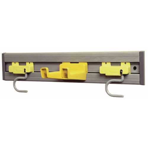 18 in. Closet Organizer and Tool Holder Kit Gray, Yellow