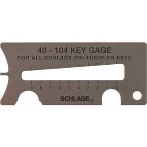 Schlage Commercial 40-104 Key Gage, All Except SFIC, Gray