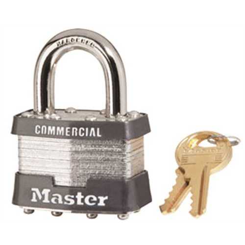 #1 1-3/4 in. Laminated Steel Padlock, Keyed Alike with 2206 Keyway Silver