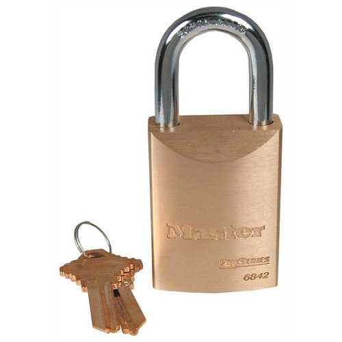 Master Lock Company 6842D12 5KZ 1-3/4 in. Door Hardware Padlock Body KW1 Brass