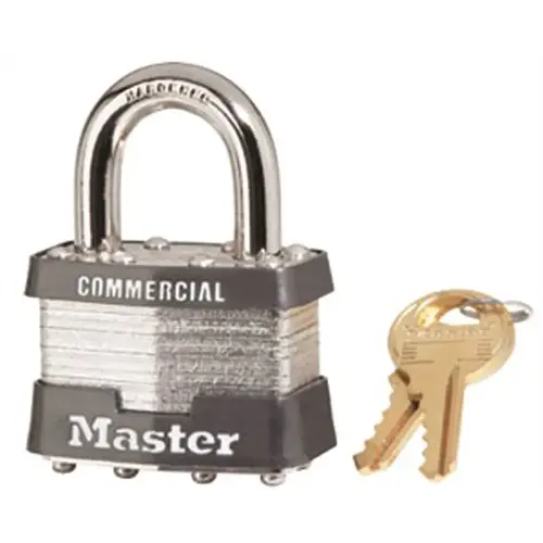 Laminated Steel Padlock, No.1 1-3/4 in. Body KA2035 Silver