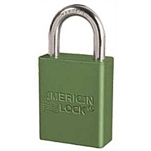 1-1/2 in. W (38 mm) with 1 in. T (25 mm) Anodized Aluminum Safety Padlock Shackle in Green