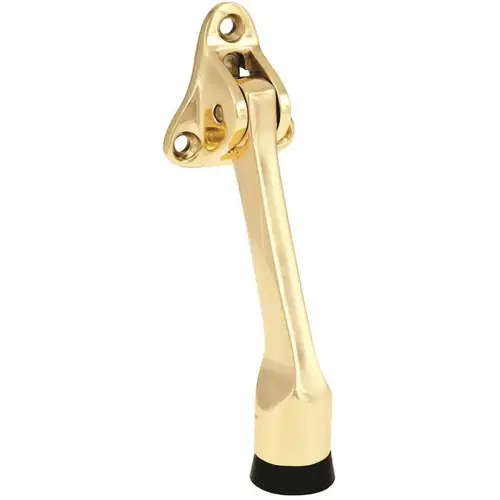 FS455 4" Kick Down Holder, Bright Brass Plated