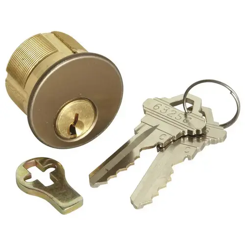 1 in. Mortise Cylinder Schlage C Through K Keyway Dura Brown