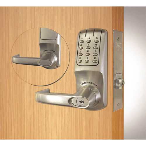 Codelock CL5250BS Brushed Steel Electronic Keypad Door Lever