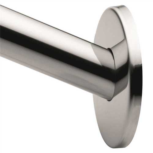 Moen 65FBS 60 in. Low Profile Curved Shower Rod Flange in Brushed Stainless Steel