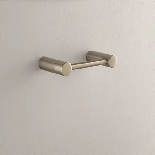 Align Pivoting Double Post Toilet Paper Holder in Brushed Nickel