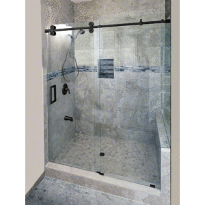 CRL CRE78MBL Matte Black Complete 180 Crescent Series Sliding System