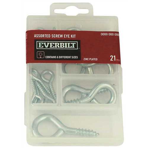 Everbilt Zinc-Plated Assorted Screw Eye Kit