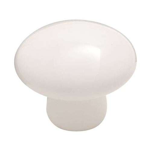Amerock bp7063430 White Porcelain Traditional Kitchen Cabinet Knob 1" Diameter