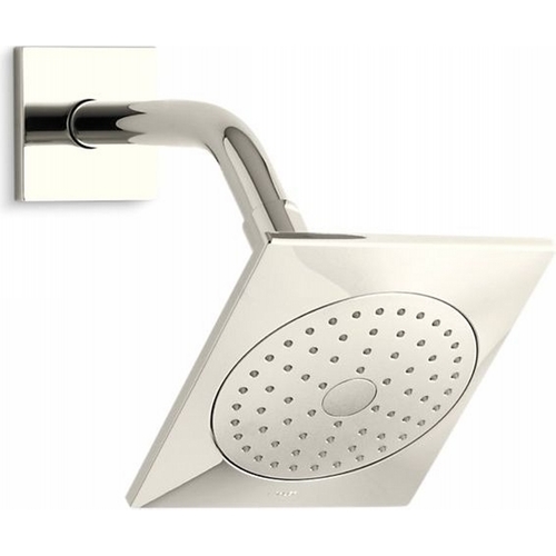 2.5 gpm Loure Square Single Function Showerhead with Katalyst Air-Induction Spray Vibrant Polished Nickel