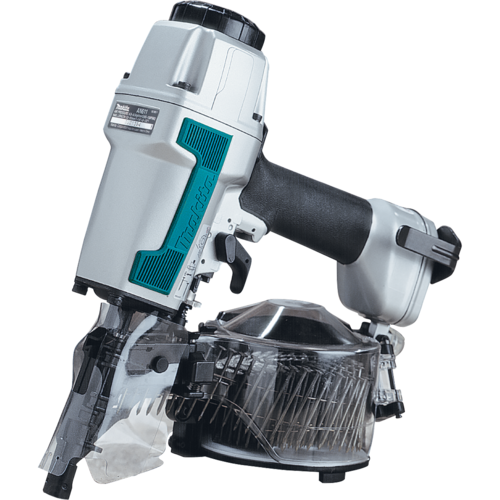 21/2 Inches Nail Size Pneumatic Aluminium Sliding Coil Nailer featuring "Tool Less" Depth Adjustment with 9 Detent Settings Silver - Factory Reconditioned