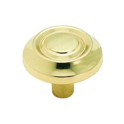 Traditional Classics Collection Kitchen Cabinet Knob 1-1/4" Diameter Bright Brass