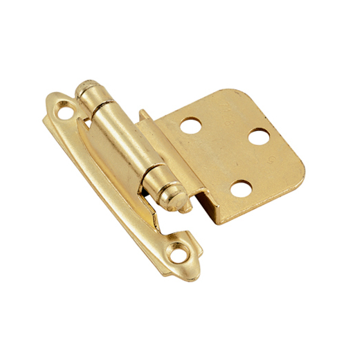 Functional Hardware Face Frame Mount Self-Closing Cabinet Hinge For Overlay Kitchen Door Burnished Brass Pair