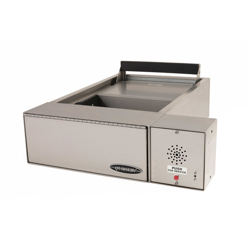 21-1/8" (w) X 6-5/8" (h) Drive-Thru Transaction Drawer With 15 inches Exterior Edge With Speaker Stainless Steel with Intercom