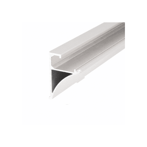 White 96" Aluminum Shelving Extrusion for 1/4" Glass