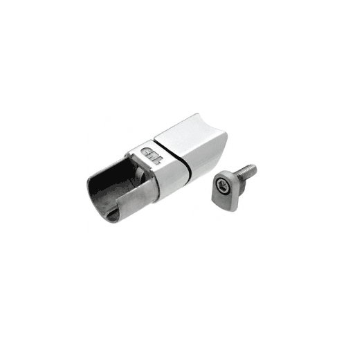 316 Brushed Stainless CRS Adjustable Upper Adaptor for Sloped Bottom Rail Use on Stairs