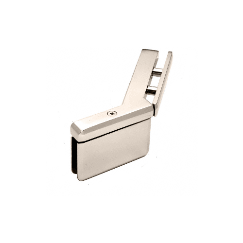 Polished Nickel Prima 135 Series Glass-to-Glass Right Hand Mount Hinge