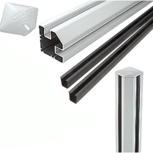Sky White AWS 2" x 2-5/8" Rectangular 90 Degree 48" Corner Post Kit