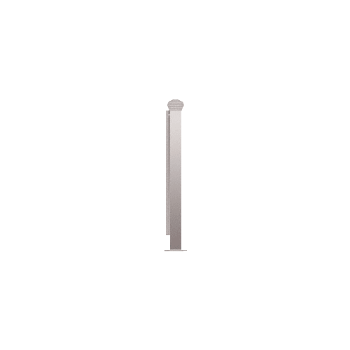 Polished Stainless 18" High 1-1/2" Square PP42 Plaza Series Counter/Partition End Post With Air Space