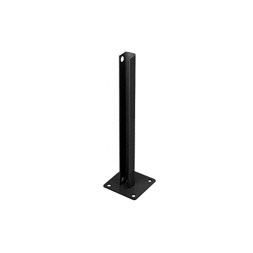 CRL PSB1BBL Matte Black AWS Steel Stanchion for 180 Degree Round or Rectangular Center or End Posts