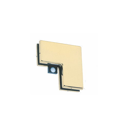 Brass Sidelite Mounted Transom Patch With Reversible Door Stop