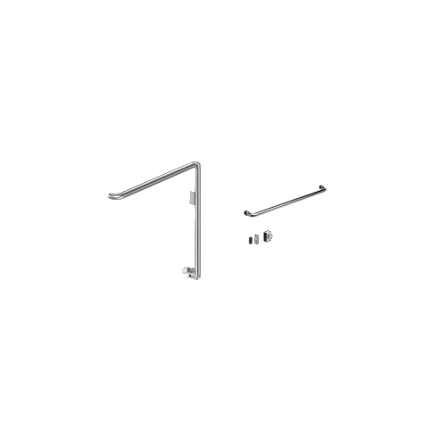 Polished Stainless Right Hand Reverse Swing Rail Mount Keyed Access "A" Exterior Bottom Securing Electronic Egress Control Handle